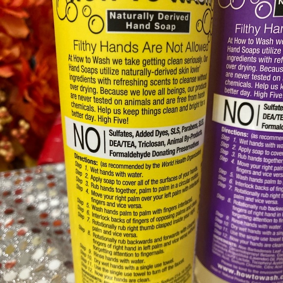 How to wash hand soap lavender and lemon 12oz - Picture 2 of 3